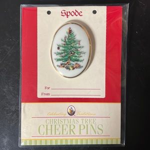 Spode Christmas Tree Cheer pin